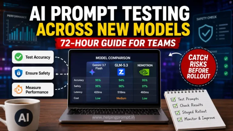 AI Prompt Testing Across New Models 72-Hour Guide for Teams